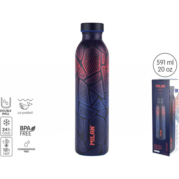 Botella Isotermica De Acero Inoxidable 591ml Serie Fit 26,2x6,85cm