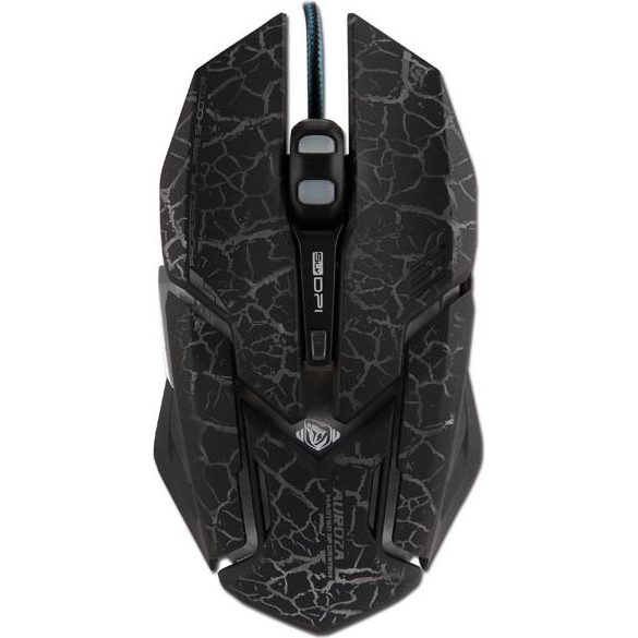 E-Blue Auroza Gaming Egér 4000DPI Optikai 6 Gombos Fekete (EMS639BKCA-IU)
