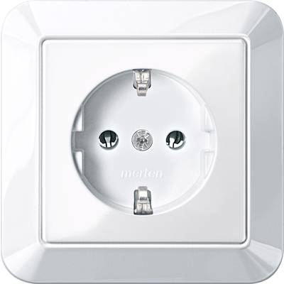 MERTEN MEG2301-1019 SCHUKO-Steckdose mit voller Abdeckplatte. p