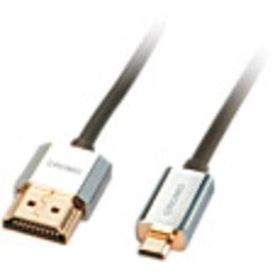 Lindy 41680 HDMI kabel 0,5 m HDMI Typ A (standardní) HDMI Typ D (micro) Černá, Stříbrná