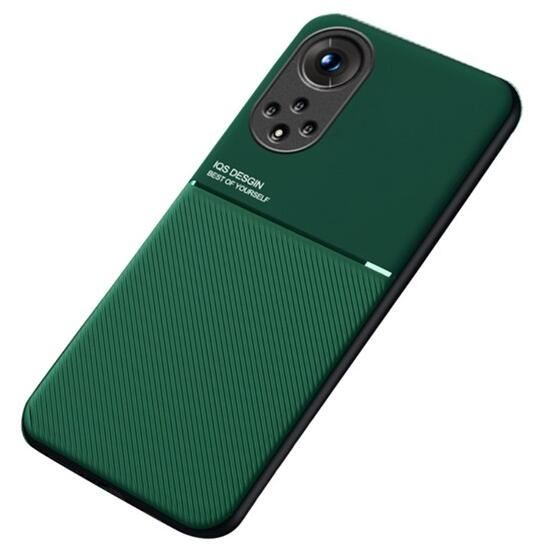 Gigapack Honor 50 mágneses, bőr hatású, csíkos mintás tok sötétzöld (GP-113305) (GP-113305)