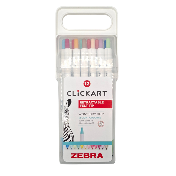 Zebra ClickArt nyomógombos 12 db-os filctoll készlet (2718)