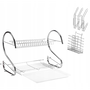 TOO KT-581 Mini Fém Kétszintes konyhai edényszárító 25 x 36 x 36 cm - Ezüst