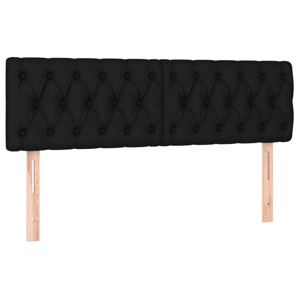 2 db fekete szövet fejtámla 72 x 7 x 78/88 cm (346342)