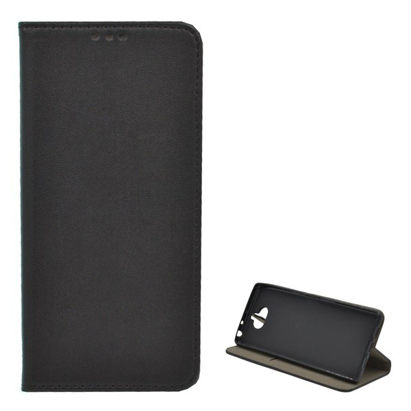 Tok álló, bőr hatású (FLIP, oldalra nyíló, asztali tartó funkció) FEKETE [Sony Xperia 10 plus (L4213)] (5996457886821)