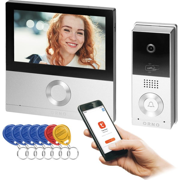 TALOS, Video-intercom Készlet, 4-vezetékes, 7", Wi-Fi, Érintőképernyő, Full HD, RFID