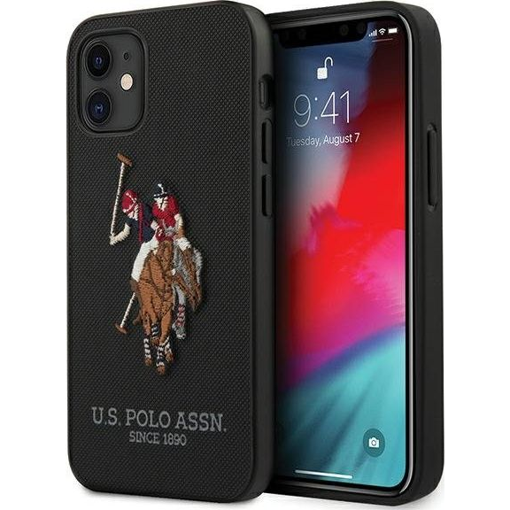 US Polo Embroidery Collection iPhone 12 mini Telefon tok - Fekete