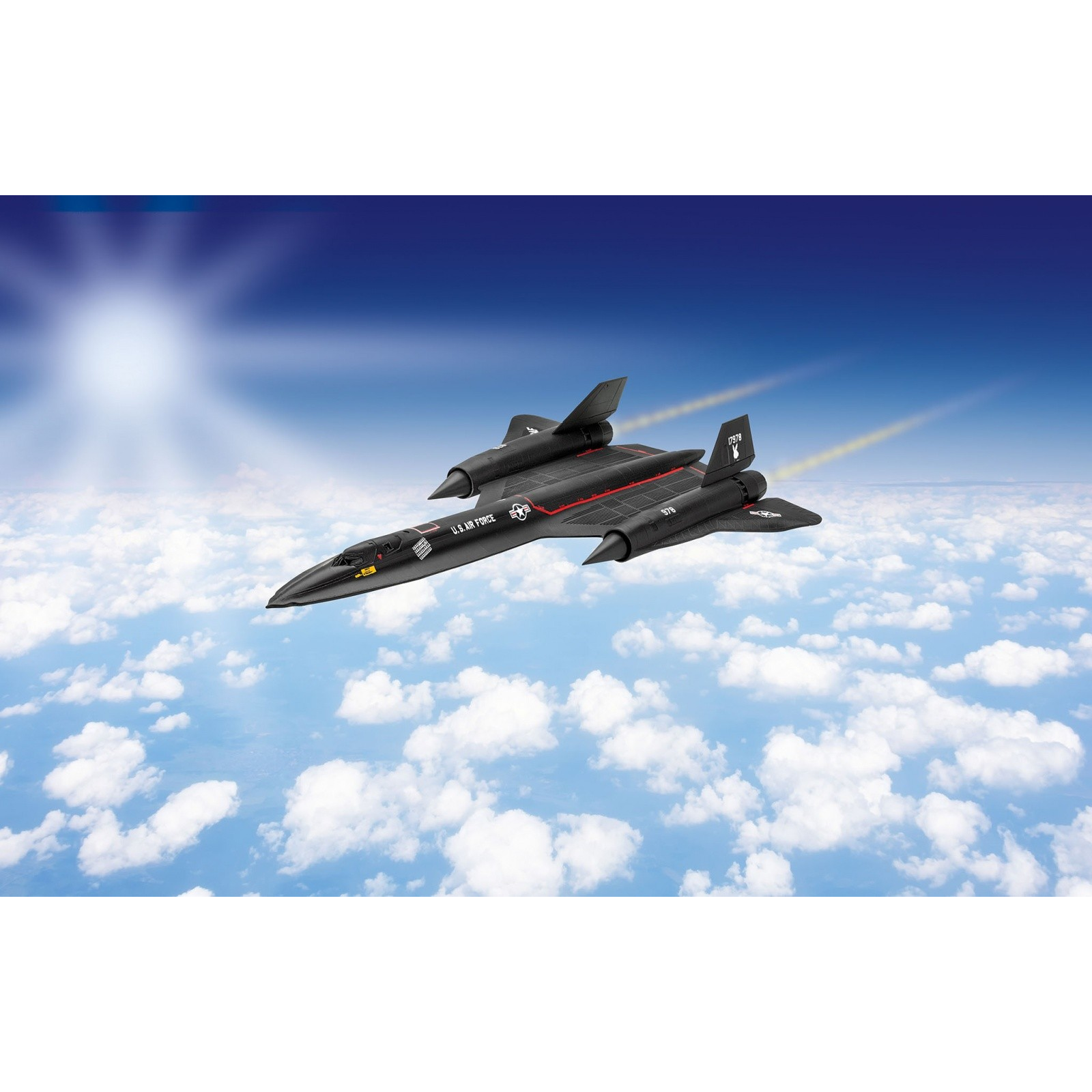 Revelll SR-71 Blackbird repülőgép műanyag modell (1:110) (03652)