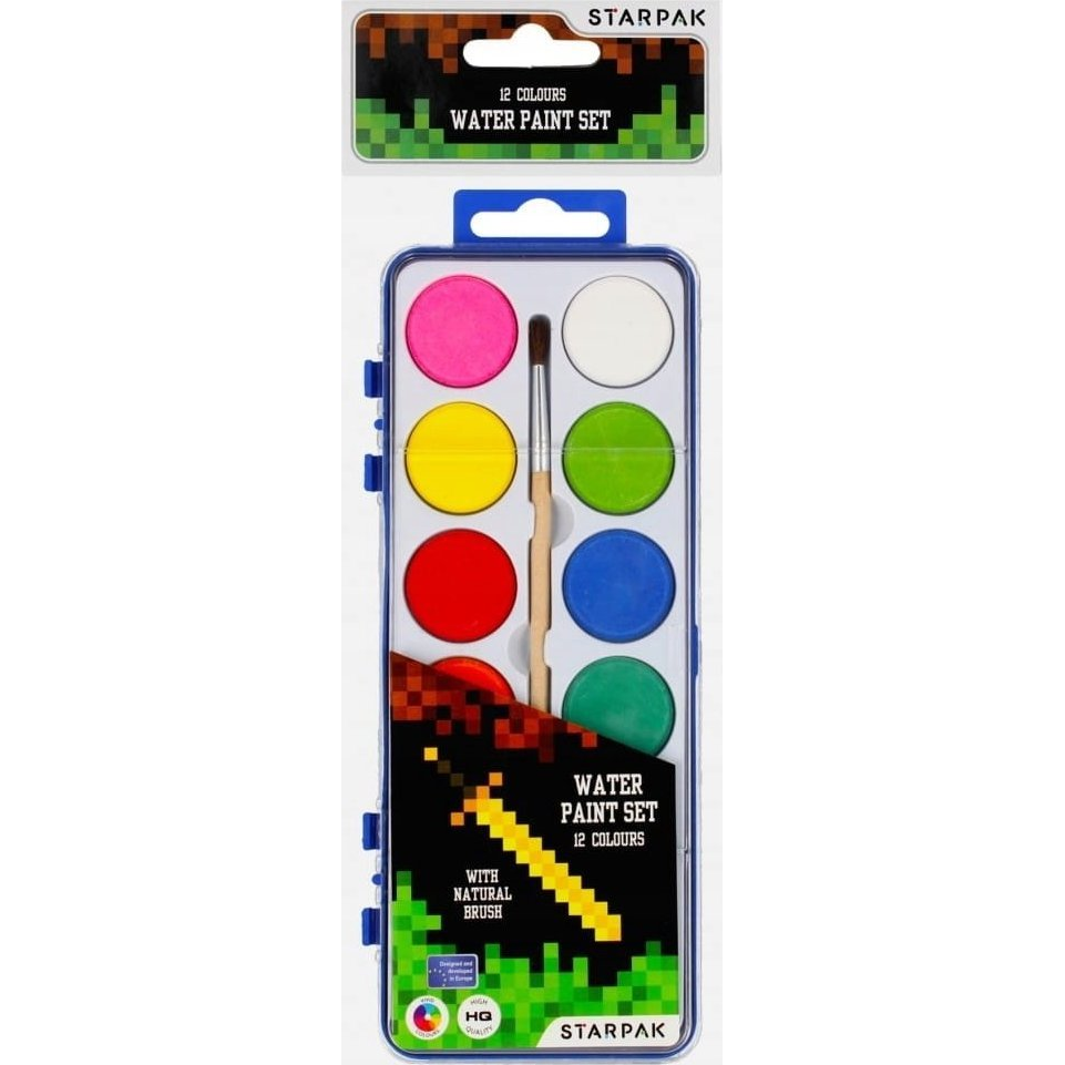 Pixel Game 12 Színű Vízfesték Készlet (STK FAR78)