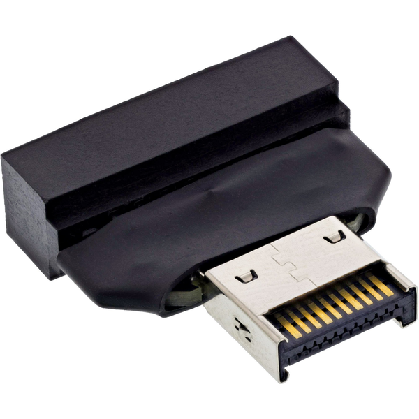 InLine 33446T μετατροπέας καλωδίου USB Type-E Key A, 20-pin USB 3.0 header, 19-pin Μαύρος (Μαύρο)