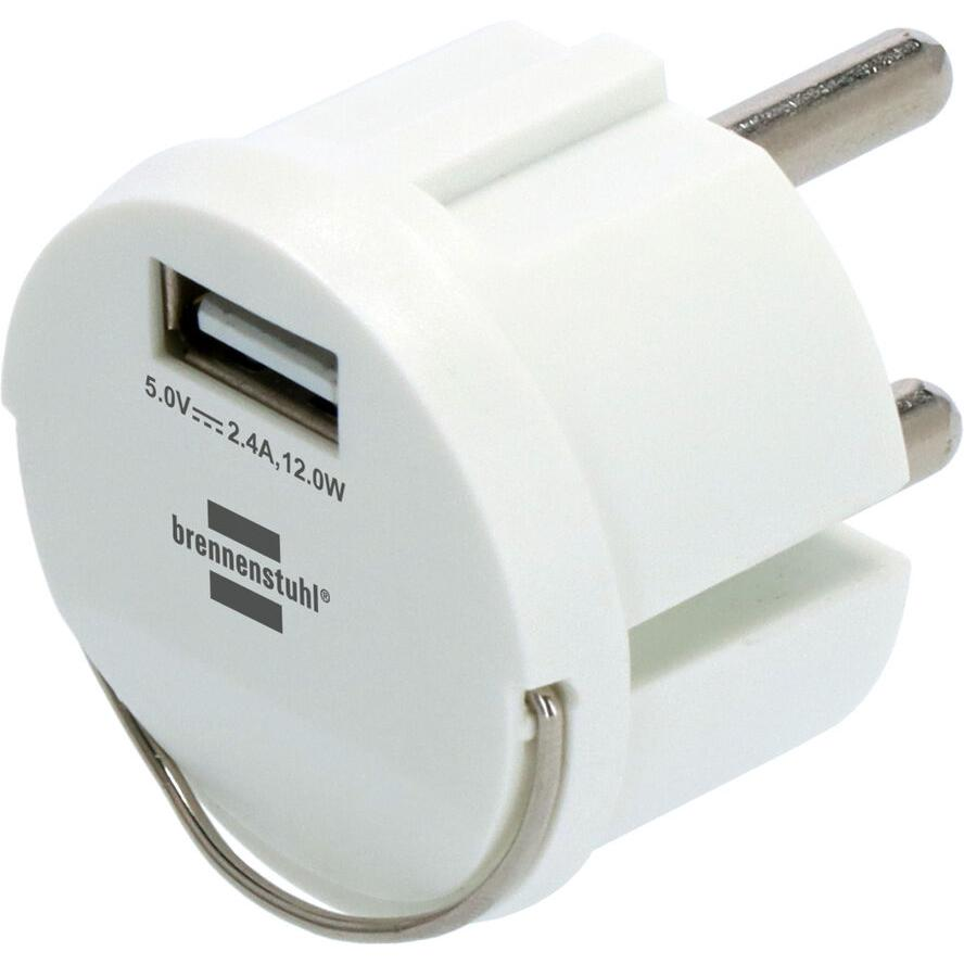 Brennenstuhl 1508110 USB-A Aljzatadapter - Fehér (12W) (1508110)