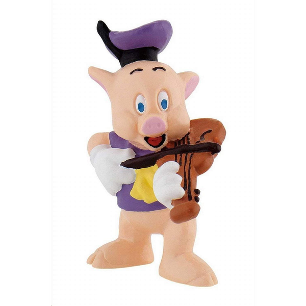 Фигурка iMK Малките прасенца, Цигулар, 6 см, Многоцветен