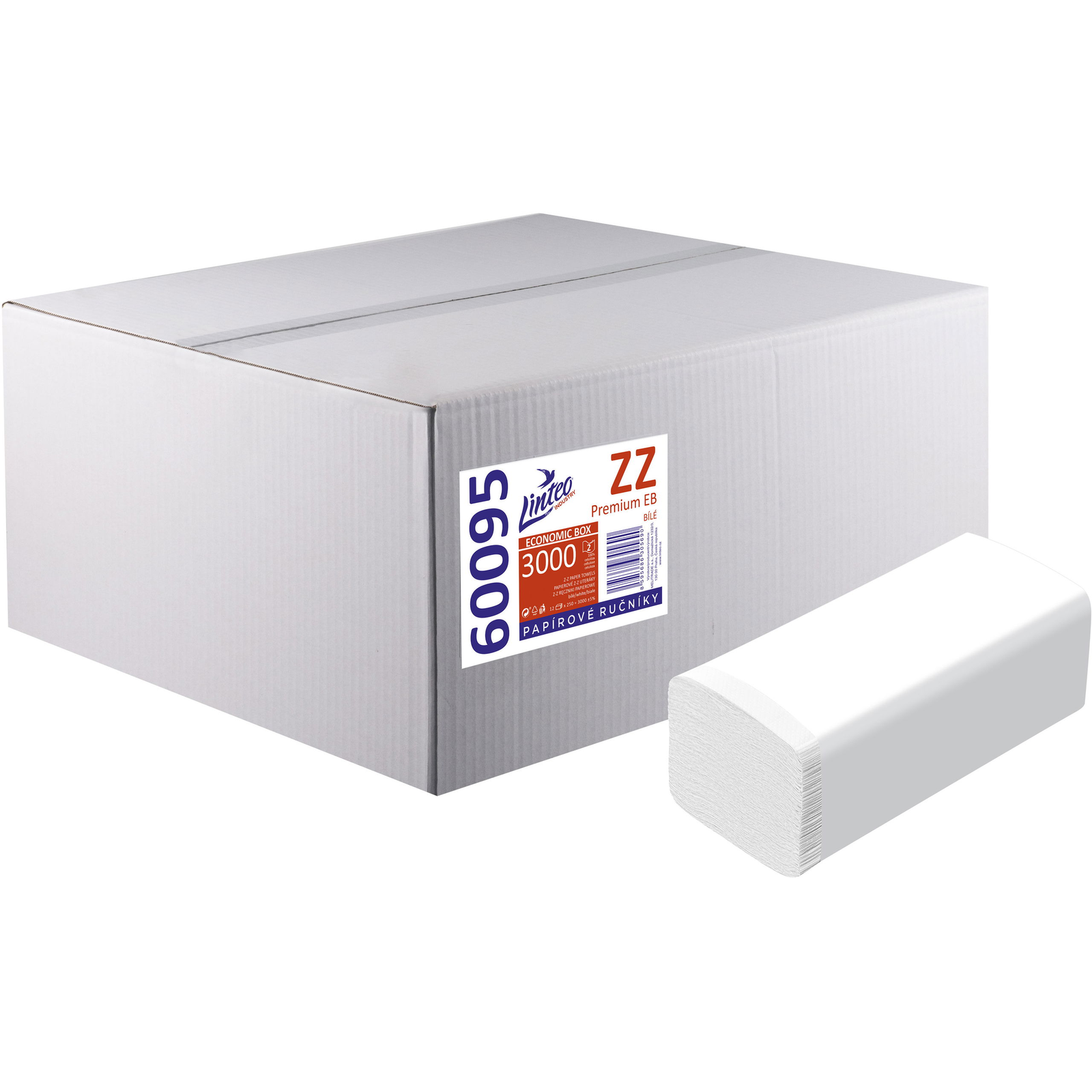 LINTEO ZZ Premium 3000 cellulóz, 12×250 db, fehér (8595686305690)