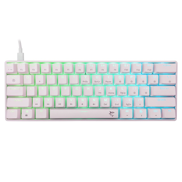 White Shark SHINOBI 2 GK-004223W/BL-HU HUN fehér mechanikus (blue switch) gamer billentyűzet (GK-004223W/BL-HU)