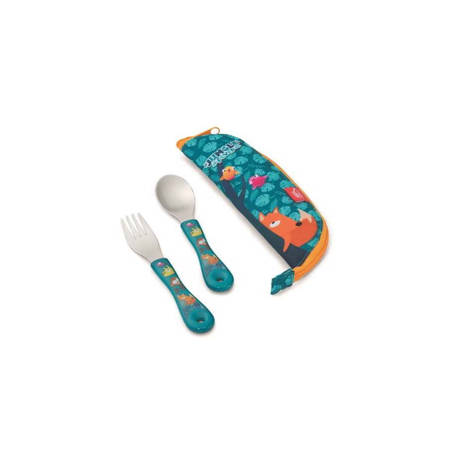 Maped Picnic Jungle Fever Evőeszközkészlet tokban 3 darabos szett - Dzsungel Mintás (875099)