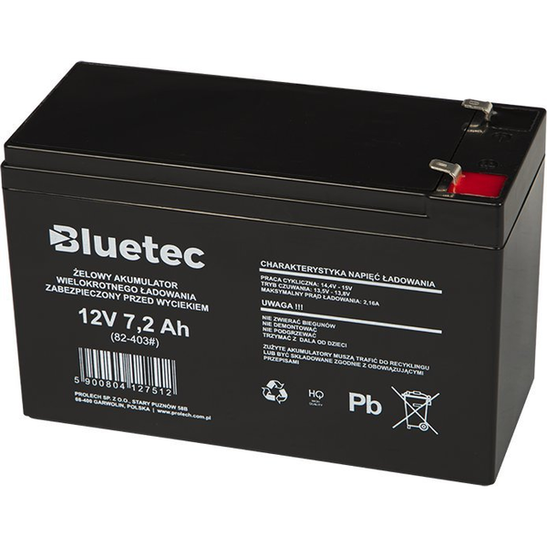 Blow 82-403# Akumulator żelowy 12v 7.2ah bluetec