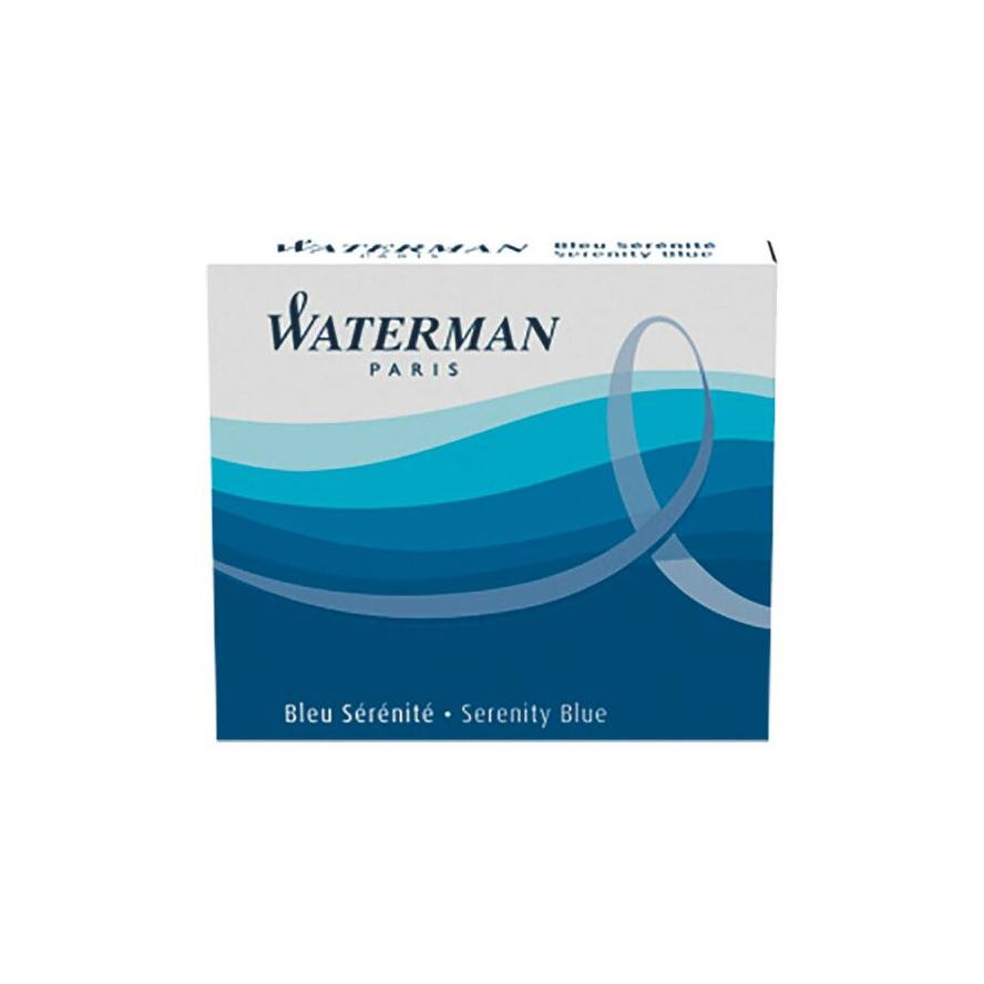 Waterman Töltőtoll Patron - Rövid 6db/ Doboz, Kék (S0110950)