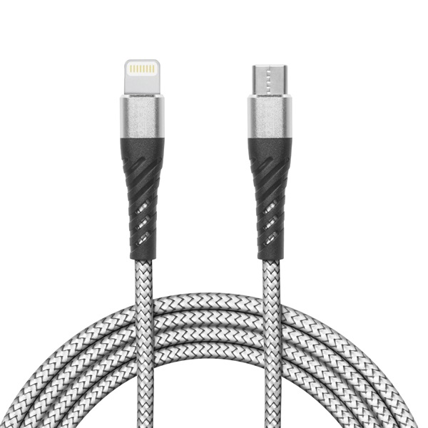 Delight 554341 Lightning apa - USB-C apa Töltő- és adatkábel 1m - Szürke