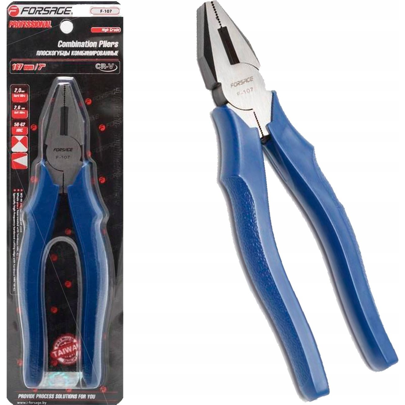 Forsage KOMBINERKI SZCZYPCE UNIWERSALNE 167 MM 7 CR-V (grubość metalu: miedź - 2.6mm, stal - 2mm) w bliste