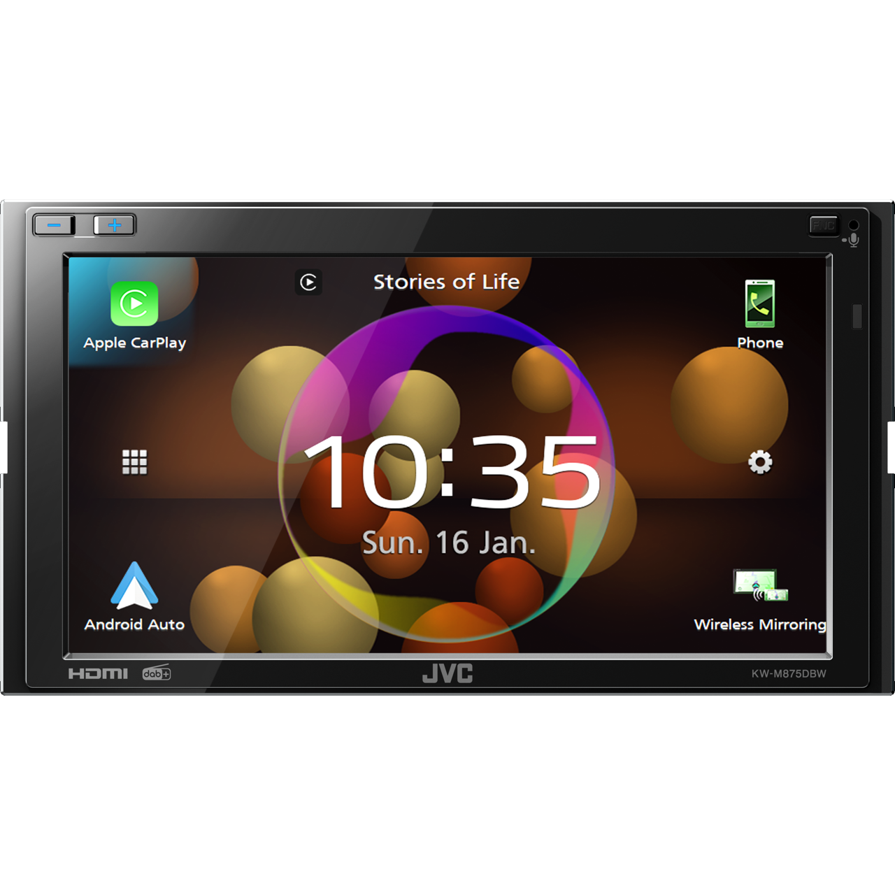 JVC KW-M875DBW Autó HiFi fejegység (KWM875DBW)