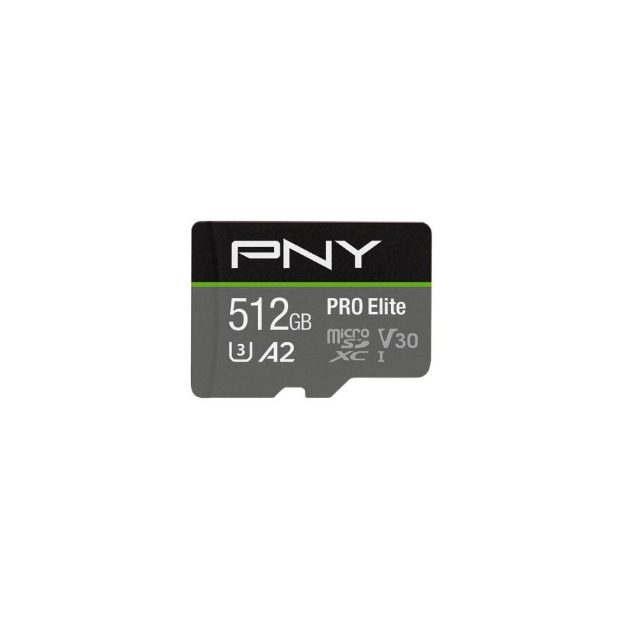 SD MicroSD XC Card 512GB PNY Pro Elite R100MB/s W90MB/s reta (P-SDUX512U3100PRO-GE)