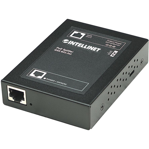 Intellinet 560443 hálózati elosztó Fekete Ethernet-áramellátás (PoE) támogatása