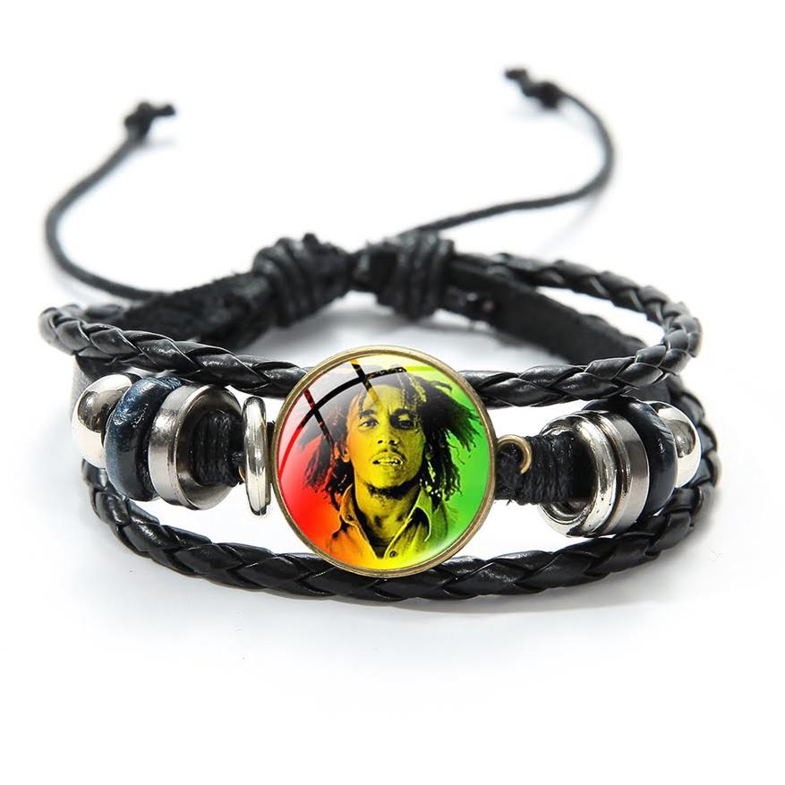 Predator Q1 bőr karkötő - Bob Marley - 13 (15174)