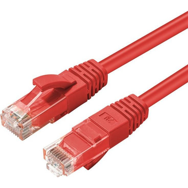  MicroConnect CAT6A UTP 0.15m Red LSZH
