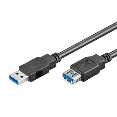 Goobay 93999 USB 3.0 hosszabbító kábel 3m - Fekete