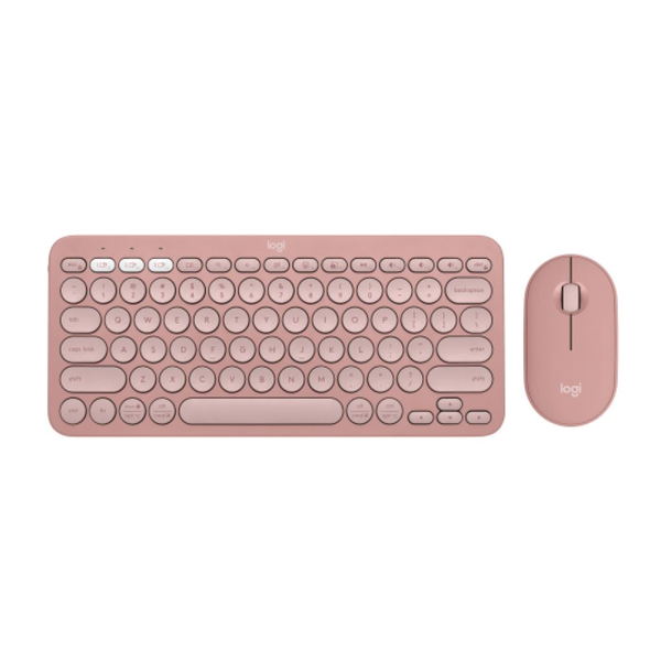 Logitech Pebble 2 Combo US INTL Bluetooth-billentyűzet + egér rose (920-012241)