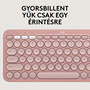 Logitech Pebble 2 Combo US INTL Bluetooth-billentyűzet + egér rose (920-012241)