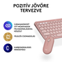 Logitech Pebble 2 Combo US INTL Bluetooth-billentyűzet + egér rose (920-012241)