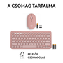 Logitech Pebble 2 Combo US INTL Bluetooth-billentyűzet + egér rose (920-012241)