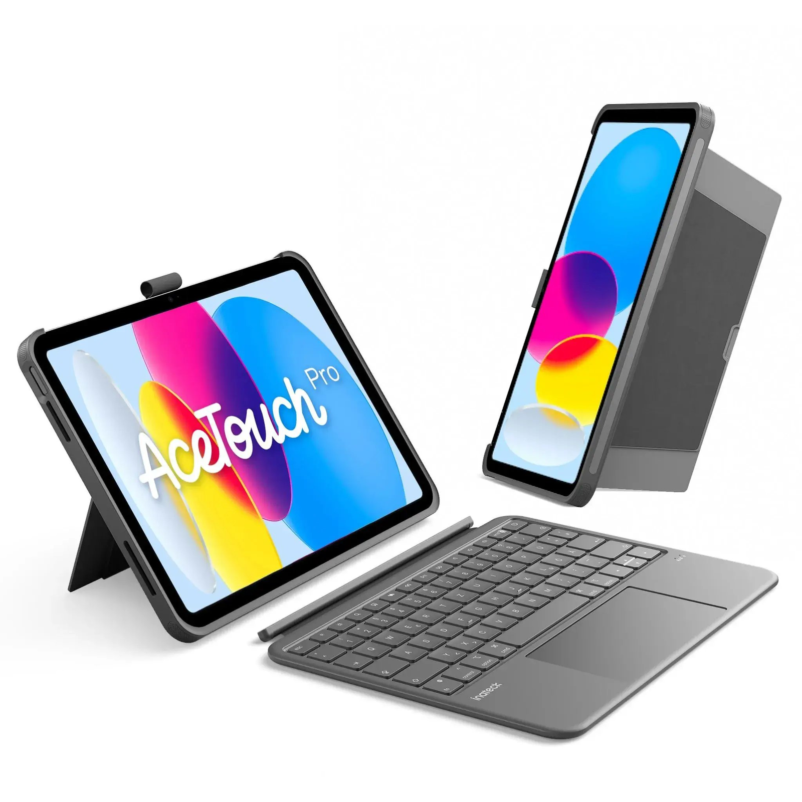 Клавиатура за таблет Inateck KB403-10 — KB403-10_GRAY, немска подредба, сива