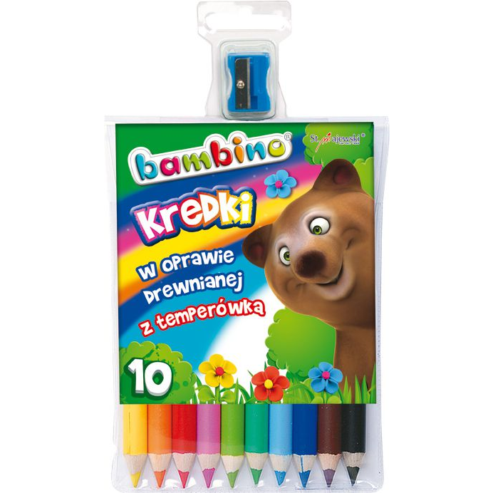 Bambino: Jumbo színes ceruza 10db-os szett hegyezővel (5903235000331)