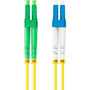 Оптичен мрежов кабел с дължина 2 m и LC/APC-LC/UPC конектори, Lanberg Z32317, SM, DUPLEX 3.0MM G657A1 LSZH, жълт