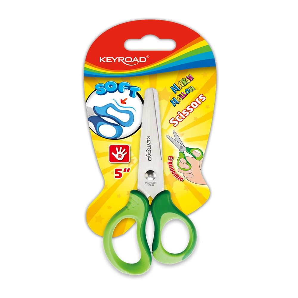 Keyroad Soft Grip tompa fejű olló 13cm (KR971505) (KR971505)