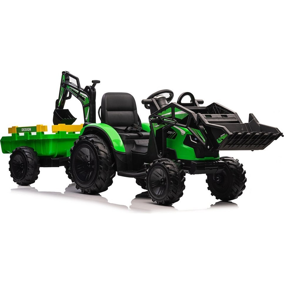 Elektromos Traktor Markolóval Zöld 24V 2*45 Watt 20901 (20901)