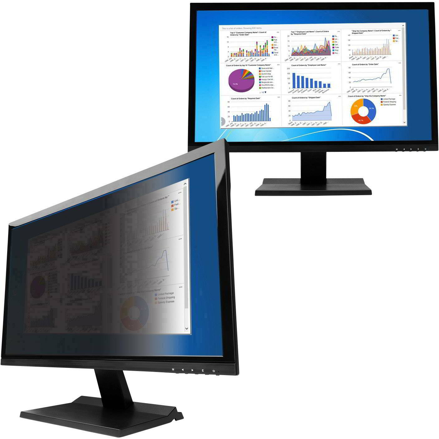 V7 PS23.8W9A2-2E filter na monitor Bezrámčekový privátny filter na displeji 60,5 cm (23.8
