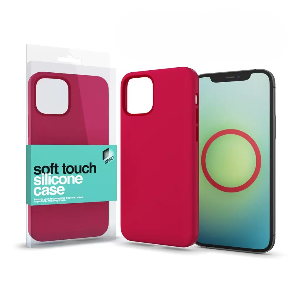 Xpro Soft Touch Silicone Apple iPhone 13 Pro Max MagSafe rögzítésű tok piros (126606) (xpro126606)