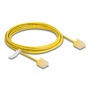 Delock RJ45 hálózati kábel Cat.6 UTP ultravékony 3 m sárga rövid csatlakoztatókkal (80913)