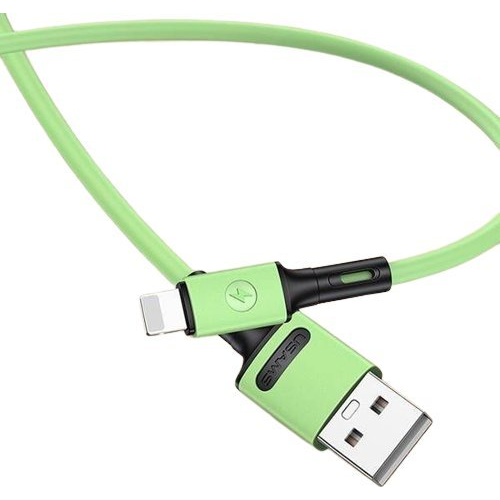 Usams U52 adatkábel (USB - lightning, 2A, gyorstöltő, 100cm, törésgátló) VILÁGOSZÖLD Apple iPhone 14 Plus / iPhone 14 Pro / iPhone 14 (SJ434USB02) (69867-uniw)