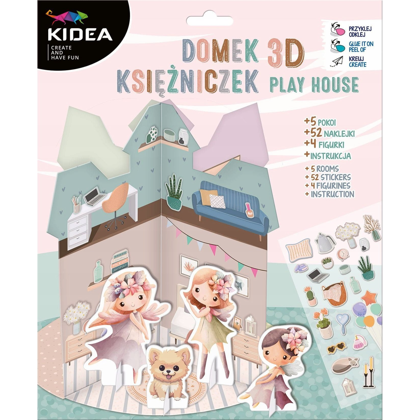 Kidea Kreatív 3D-s Házikó - Hercegnők (KDOKKA) (KDOKKA)