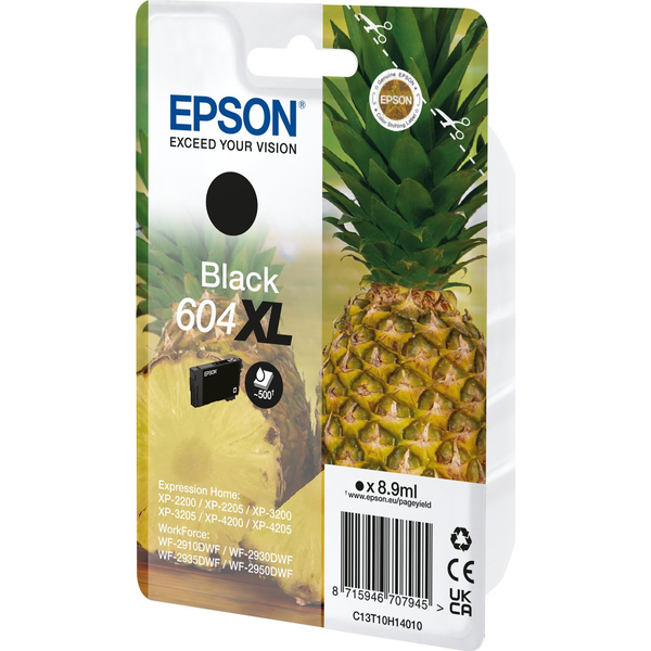 Epson 604XL blækpatron 1 stk Original Højt (XL) udbytte Sort