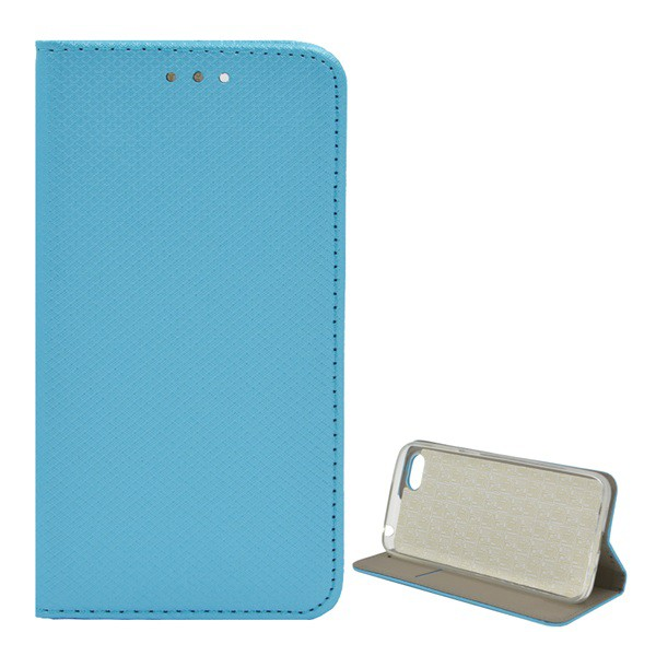 Tok álló, bőr hatású (FLIP, oldalra nyíló, asztali tartó funkció, rombusz minta) VILÁGOSKÉK [Honor 7S] (5996457798674)