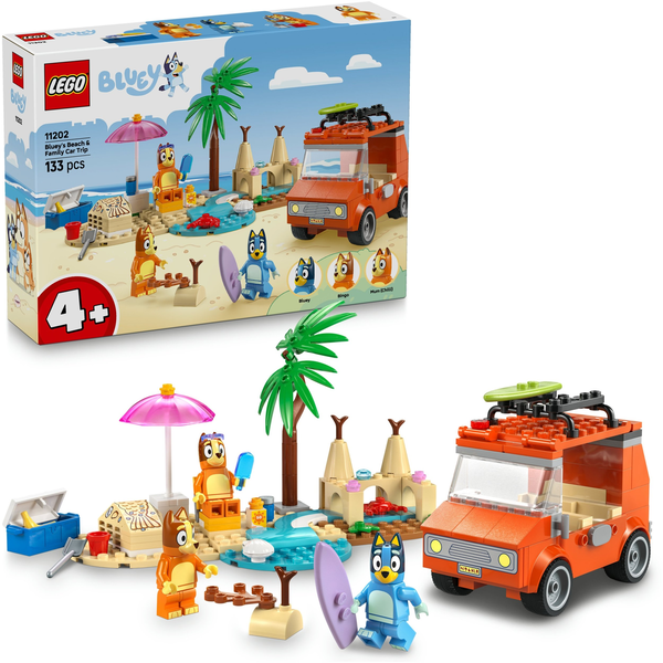 LEGO BLUEY BLUE'S FAMILY BEACH CAR TRIP 11202