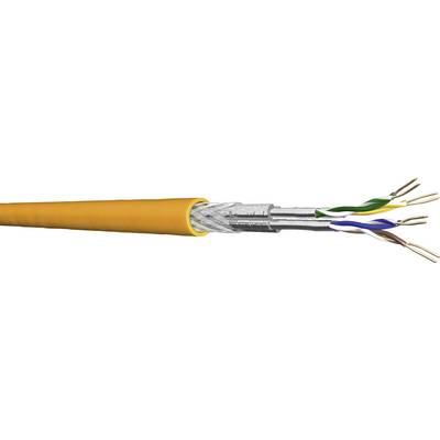DRAKA 1001088-00100RW Hálózati kábel CAT 7a S/FTP 4 x 2 x 0.25 mm2 Sárga méteráru (1001088-00100RW)
