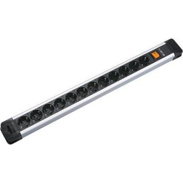 Bachmann CONNECTUS 220V hálózati elosztó 12 aljzatos 2.0m - Fekete (19.07.1108)