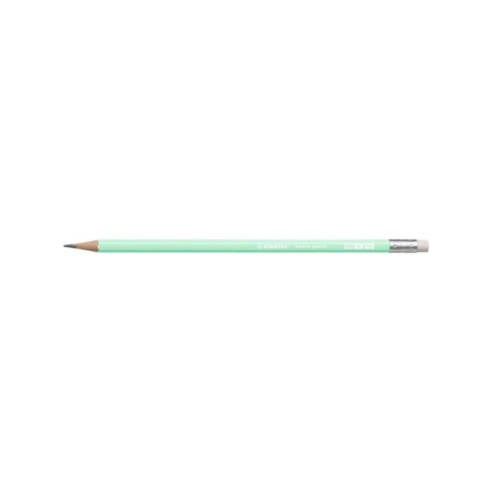 Stabilo Swano Pastel hatszögletű HB Grafitceruza radírral zöld (4908/02-HB)