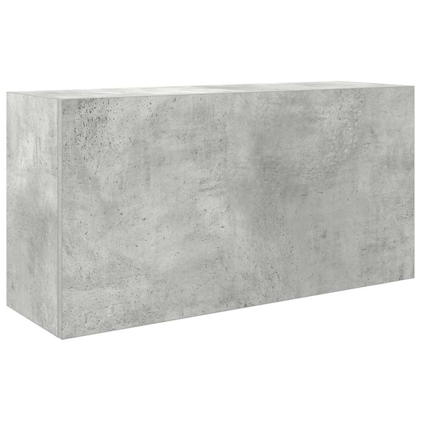 betonszürke szerelt fa fali fürdőszobaszekrény 80 x 25 x 40 cm
